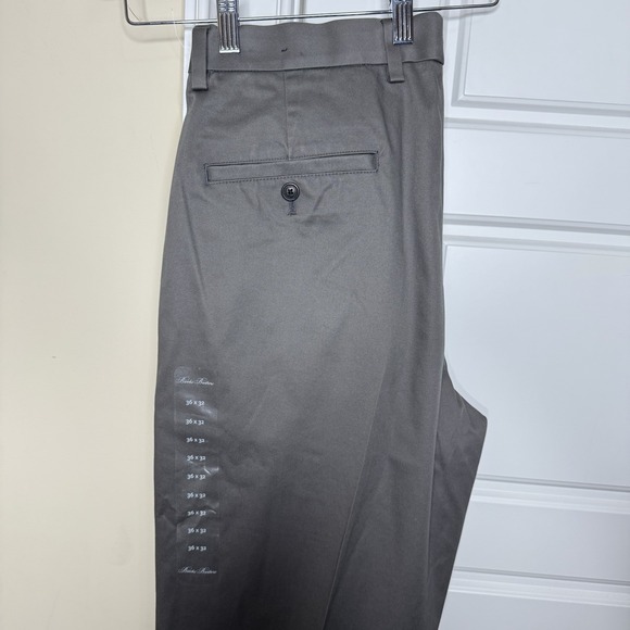 Brooks Brother Dress Pant Men 36/32 Olive Advantage Chino Clark Fit Stretch - Picture 1 of 10
